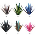 thumbnail image 4 of Inteprter 9 piezas de hojas de DIY planta de arte del hierro escultura decorativa estatua hoja favores de fiesta para jardín accesorios de estacas Decoración del hogar color del hielo marino Inteprter HA004436-04, 4 of 6