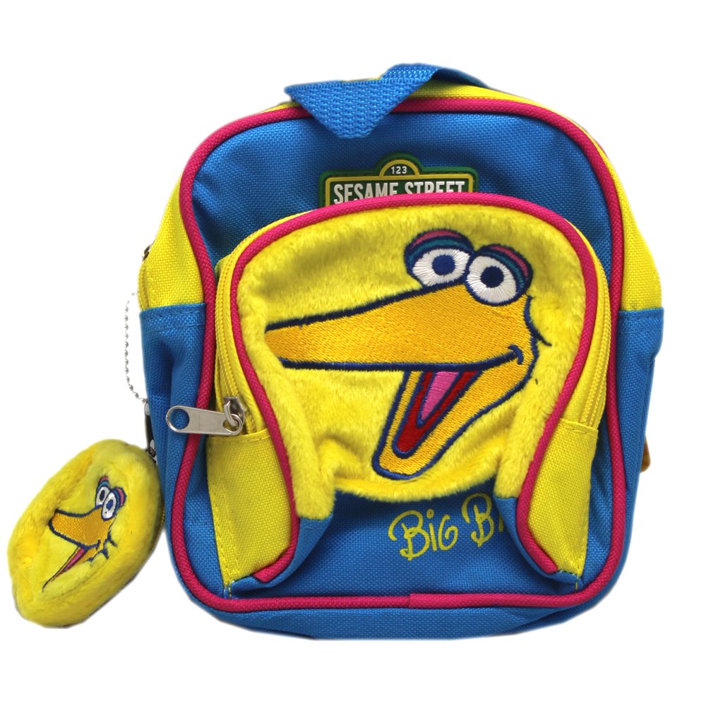 Backpack Sesame Street Big Bird Blue/Yellow Mini Backpack and Coin