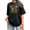 1-Black, variant on UNISHE Women's Vintage Washed Honeysuckle Graphic Tee - Trendy Floral Bee Print Shirt