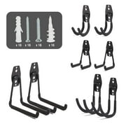 Hyper Tough 8-Pack Wall-Mount Storage Hooks, Non-Marring Vinyl Coating