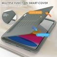 thumbnail image 3 of ELEHOLD Luxury Full Body Case for iPad 10th Generation 10.9"  2022,  Folio Magnetic Leather Cover with Auto Wake/Sleep Function Card Slots Kickstand Pencil Holder Business Style for Women Men,Gray, 3 of 7