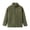 Green, variant on Fleece Zip Up Warm Coat for Youth Boys Long Sleeve Standing Collar Solid Color Jacket Kids Girls Trendy Relaxed Outwear