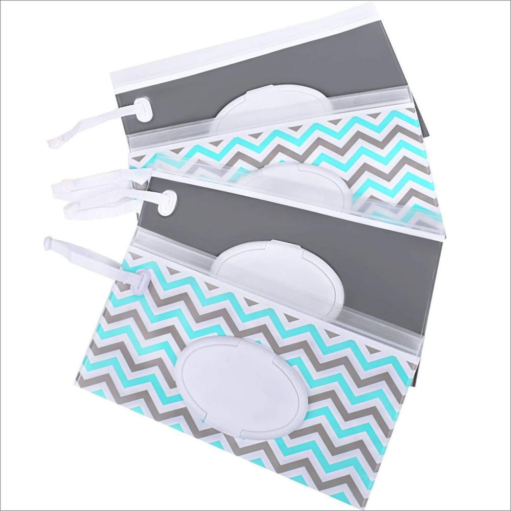 Venhoo Wet Wipe Pouch 4Pack Reusable Refillable Clutch Baby Wipes