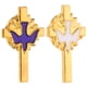 thumbnail image 2 of 2 broches de paloma de la paz con forma de cruz para solapa, para decoración de primera comunión, bautizo o fiesta, broches religiosos vintage para mujer., 2 of 7