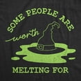 thumbnail image 2 of Womens Some People are Worth Melting for T Shirt Funny Halloween Shirt Witchy Tee for Ladies Womens Graphic Tees, 2 of 9