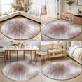 thumbnail image 4 of Round Rugs 6Ft, Coffee Brown Striped Round Area Rug Washable Indoor Throw Carpet, Abstract Vertical Streaks Stripes Soft Non Slip Circle Rug for Office Cabinet Home Decor Aesthetic, 4 of 8