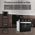 thumbnail image 3 of 24 inch Wall Oven Built-in Electric Convection with Rotisserie 8 Cooking Functions, 2900W,240V,2.15Cu.f, 3 of 8