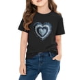 thumbnail image 3 of Blusas y camisas de manga corta con cuello redondo para niños y niñas, camisetas gráficas de manga corta, blusas con estampados bonitos para la temporada escolar., 3 of 8