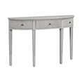 thumbnail image 5 of Tcbosik Console Table with 3 Storage Drawers, Modern Entryway Table, Half Moon Shaped Sofa Table for Living Room, Hallway, Antique White, 5 of 9