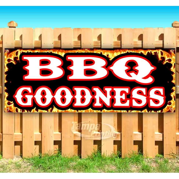 BBQ Goodness 13 oz Vinyl Banner With Metal Grommets