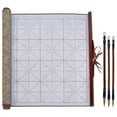 thumbnail image 1 of 4pcs No Ink Chinese Calligraphy Practice Set Reusable Water Writing Cloth Scrolls Chinese Calligraphy Writing Brushes, 1 of 6