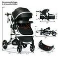 AILEEKISS 3 in 1 Baby Stroller, Convertible Newborn Bassinet Stroller ...