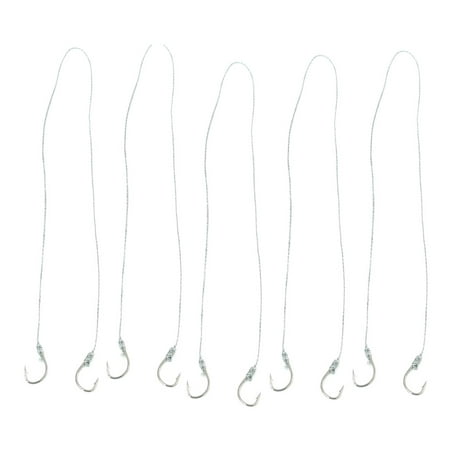 Fish Hook Holder - Unique Bargains 5 in 1 Fishing Line Double Hook 7# Sharp Fish Hooks Fishhooks