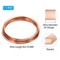 thumbnail image 3 of Unique Bargains Half Hard Copper Wire, 20Gauge/0.8*0.8mm Diameter 6m Half Round Craft Wire, 3 of 5