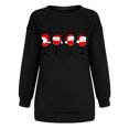thumbnail image 4 of skpabo Christmas Sweatshirts for Women Ladies Christmas Tops Xmas Cute Snowman Printed Pullover Classic Crew Neck Pullover Casual Loose Jumper Sweatshirt Baggy Sweater, 4 of 5
