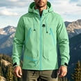 thumbnail image 2 of IROINNID Men's Waterproof Hooded Rain Jacket Full Zip Lightweight Outdoor Shell Coat with Contrast Zippers and Adjustable Hood for Hiking Camping Travel, 2 of 9