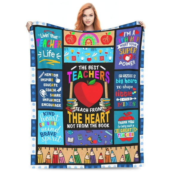 LHSHID Teacher Appreciation Gifts Teacher Blanket Teacher Gifts for Women Men Back To School Gifts Ideas for Teachers Day Christmas To My Teacher Throw Blanket 30x40inch