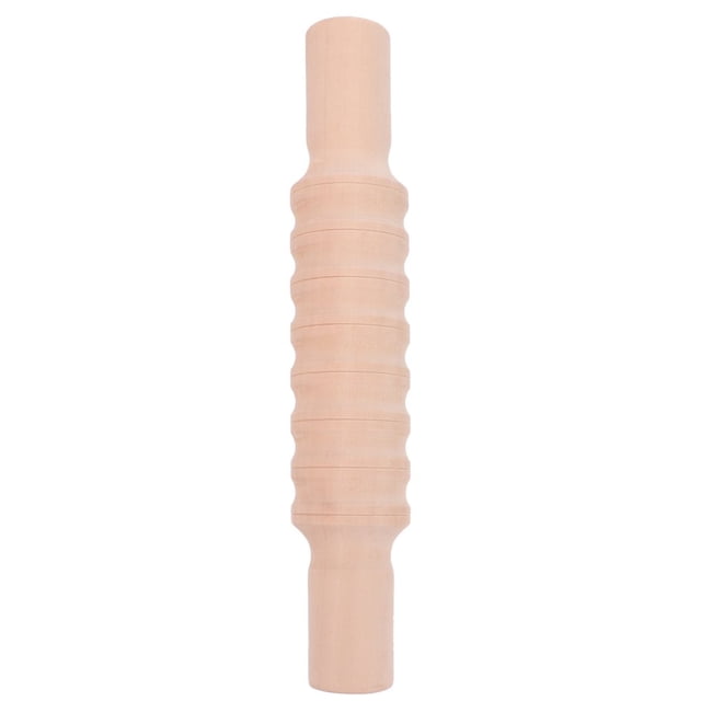 LEEYNEER Plasticine Rolling Pin Modelling Tool Sculpture Tools Embossed 21X3.5cm Wooden Child