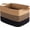 Black & Jute, variant on KUNPENG Woven Baskets for Organizing, 18" x 14" x 12" Large Storage Basket for Living Room Bedroom, Decorative Baskets Storage Rectangle Blanket Basket with Handles, Dark Blue