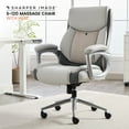 thumbnail image 3 of Sharper Image S-120 Massage and Heat Office Chair, White/Gray, 3 of 14