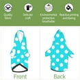 thumbnail image 6 of Honeii Aqua And White Polka Dot Print Small Dog Hoodies Pet Hooded Sweatshirts Fall Winter Puppy Cat Sweaters Warm Clothes for Small Dogs Outfits Costume-Large, 6 of 7