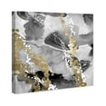 thumbnail image 2 of Runway Avenue Abstract Wall Art Canvas Prints 'Even More Love SILVER GOLD' Watercolor - Black, Gold, 2 of 4