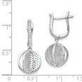 thumbnail image 5 of Sterling Silver Cubic Zirconia Sphere Leverback Earrings, 5 of 6