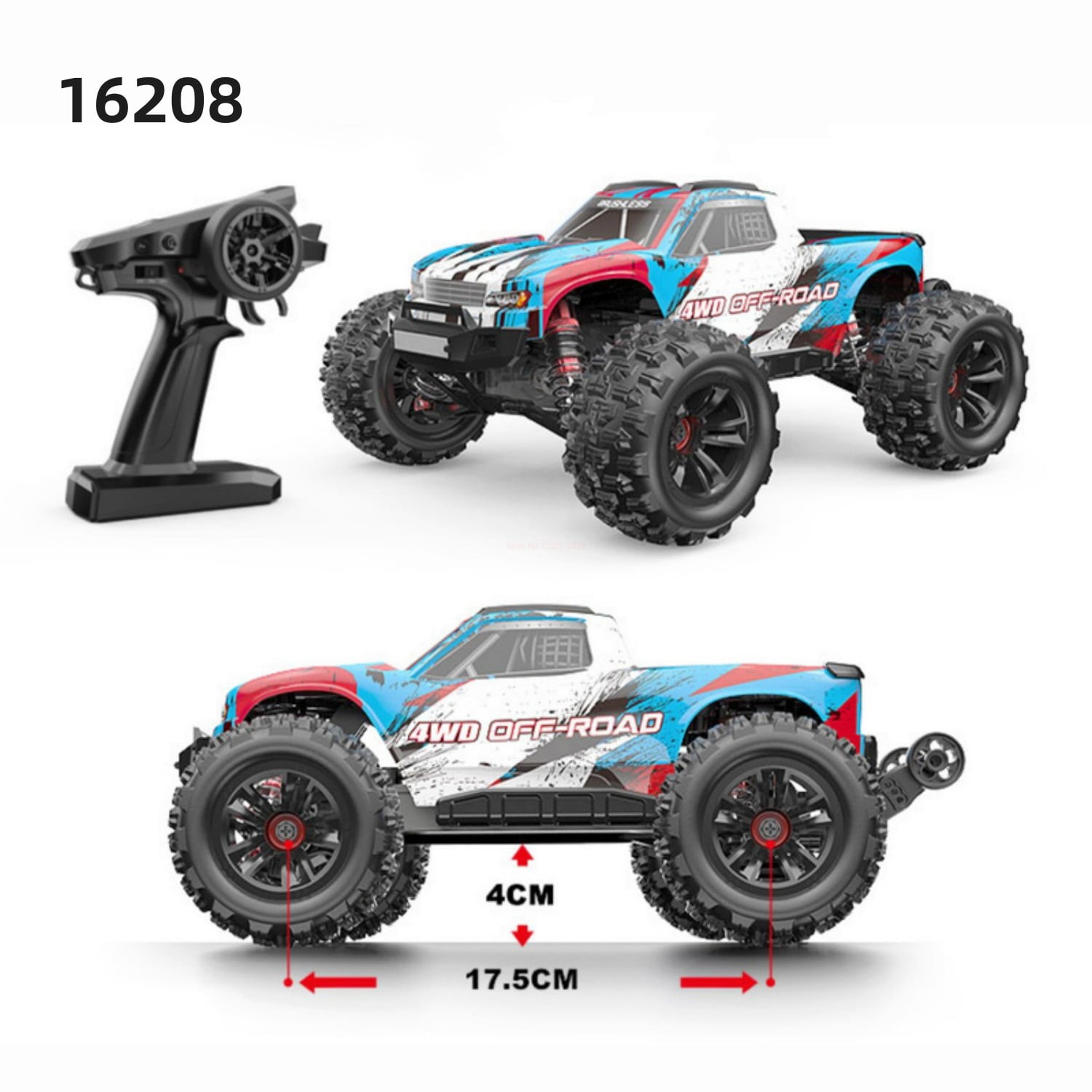 HYPER GO 16207/16208/16209 1/16 RTR Fast Brushless RC Buggy for Adults, Max 45km/h RC Truck, 4WD High Speed Racing Car for RC Basher