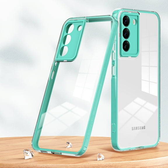 Transparent Case for Samsung Galaxy S23, Galaxy S23 Clear Case, Non-yellowing HD High Translucency Anti-Fingerprint Soft TPU Back Hard PC Frame Protective Case for Samsung S23 5G 6.1", Green