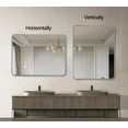 thumbnail image 4 of 24x36 Inch Silver Metal Framed Modern Contemporary Bathroom Mirror with Shatterproof Glass and Easy Install Reinforced Hooks, 4 of 8