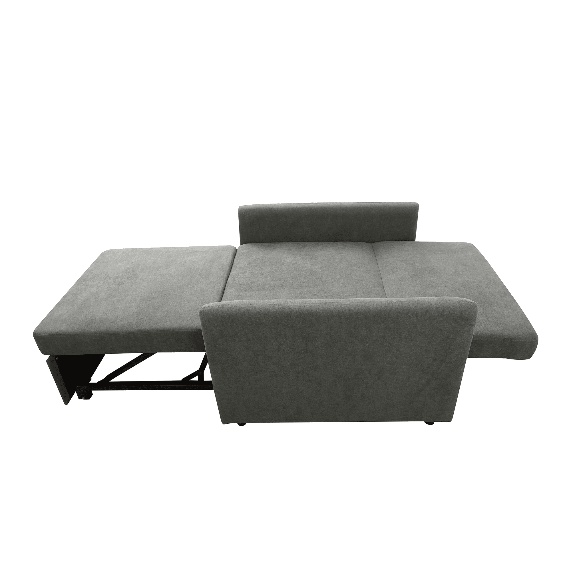 MAYEERTY 36" Modern Upholstered Lint Convertible Sofabed Armchair - Quick-Fold Design for Living Room, Gray