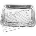 thumbnail image 1 of 1 juego de bandejas francesas para aperitivos y frutas, bandeja de acero inoxidable para alimentos, plato escurridor de aceite, recipiente para alimentos de doble capa, 1 of 5