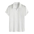 thumbnail image 2 of Zivyakyron Collared Polo Mens Shirts Summer Short Sleeve Men's Shirts Plian Beach Casual Breathable Loose Top, 2 of 5