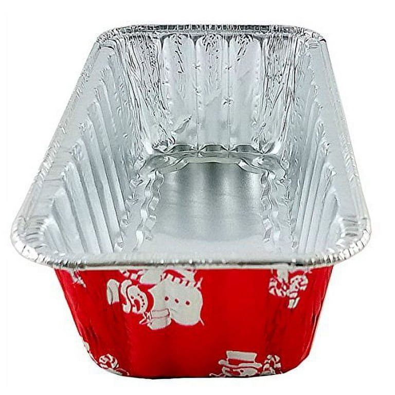 Maxcheck 40 Sets Christmas Loaf Pan with Lid Xmas Tree Snowman Disposable  Baking Pans 6.3 x 2.17 x 2.17 Paper Loaf Molds with Stickers for Bread Cake