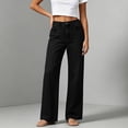 thumbnail image 2 of Nolissa Straight Leg Jeans for Women Mid Rise Wide Leg Jeans Cute Casual Boyfriend Style Denim Pants 2XS-3XL, 2 of 7