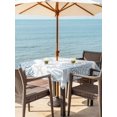 thumbnail image 4 of Square Outdoor Tablecloth with Umbrella Hole Light Blue Coastal Outside Table Cloth Waterproof Patio Table Cover Coral Jellyfish Starfish Ocean Nautical Zipper Tablecloths for Picnic 54x54 Inch, 4 of 8