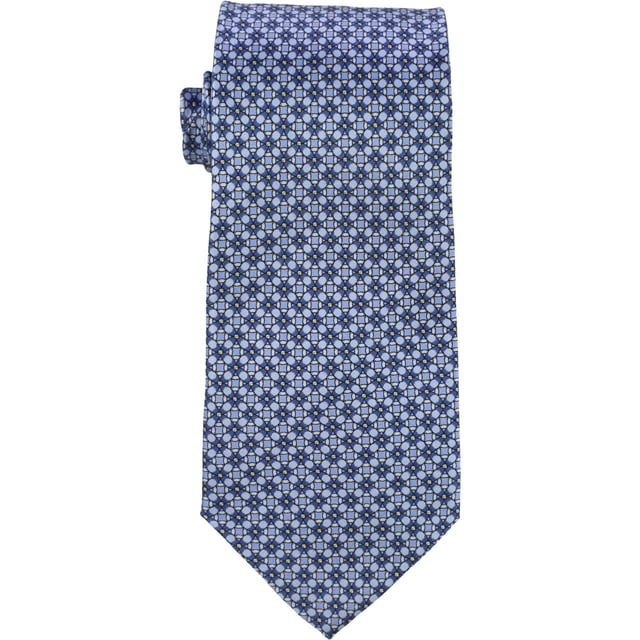 The Men's Store Mens Geo Neat Silk Self-tied Necktie, Azul, Talla única
