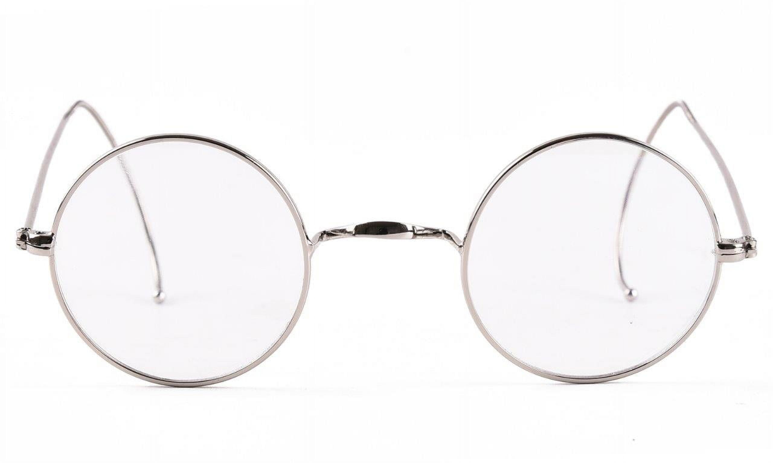 Blue Light Blocking Reading Glasses, Small Round Wire Rim Readers for Computer Use Anti-Glare Cut UV400 Clear Lens