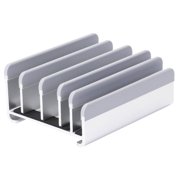 Elestoria Vertical Laptop Stand Office Desk Accessories Laptop Organizer, Silver