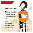 thumbnail image 5 of Triangular Chain Hoist 1 Ton Manual Inverted chain small crane lifting 3/6Meter Lift Portable Manual Lever Block Lifting, 5 of 5
