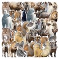 thumbnail image 1 of Paquete de pegatinas Animal World, 50 unidades, vinilo PET impermeable, 1 of 2