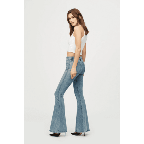 3x1 Women's CLOUD Mimi Cuttrell Maxime High Rise Bell Bottom Flare Jean 24