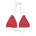 thumbnail image 2 of Red Polka Dots Strappy Triangle Swimsuit Bikini Top-Beach Pool Wear-Jacuzzi, 2 of 4