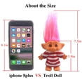 thumbnail image 5 of Lucky Troll Dolls,Vintage Troll Dolls Chromatic Adorable for Collections, School Project, Arts and Crafts, Party Favors - 7.5 Tall Red(Include The Length of Hair), 5 of 5