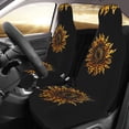 thumbnail image 3 of KAKALAD Cool cheetah leopard print sunflower Universal Car Seat Covers Set Vehicle Front Seats Protector 2 Pcs, 3 of 9