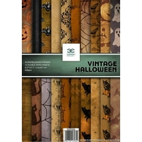 Scrapbooking Paper VINTAGE HALLOWEEN 10 Double Sided Sheets 8.25 x 11.75, Craft Paper, Decoupage Paper, Decorative Paper, Vintage Paper