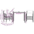 thumbnail image 2 of vidaXL Bistro Set Black, Cream White, 2 of 5