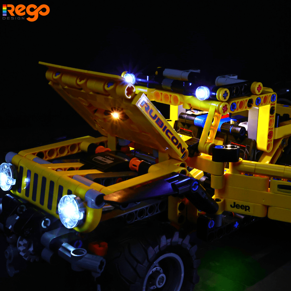 REGO DESIGN Led Lighting Kit for Legos Technic Jeep Wrangler 42122 Building Blocks Model(Not Include the Model Set)