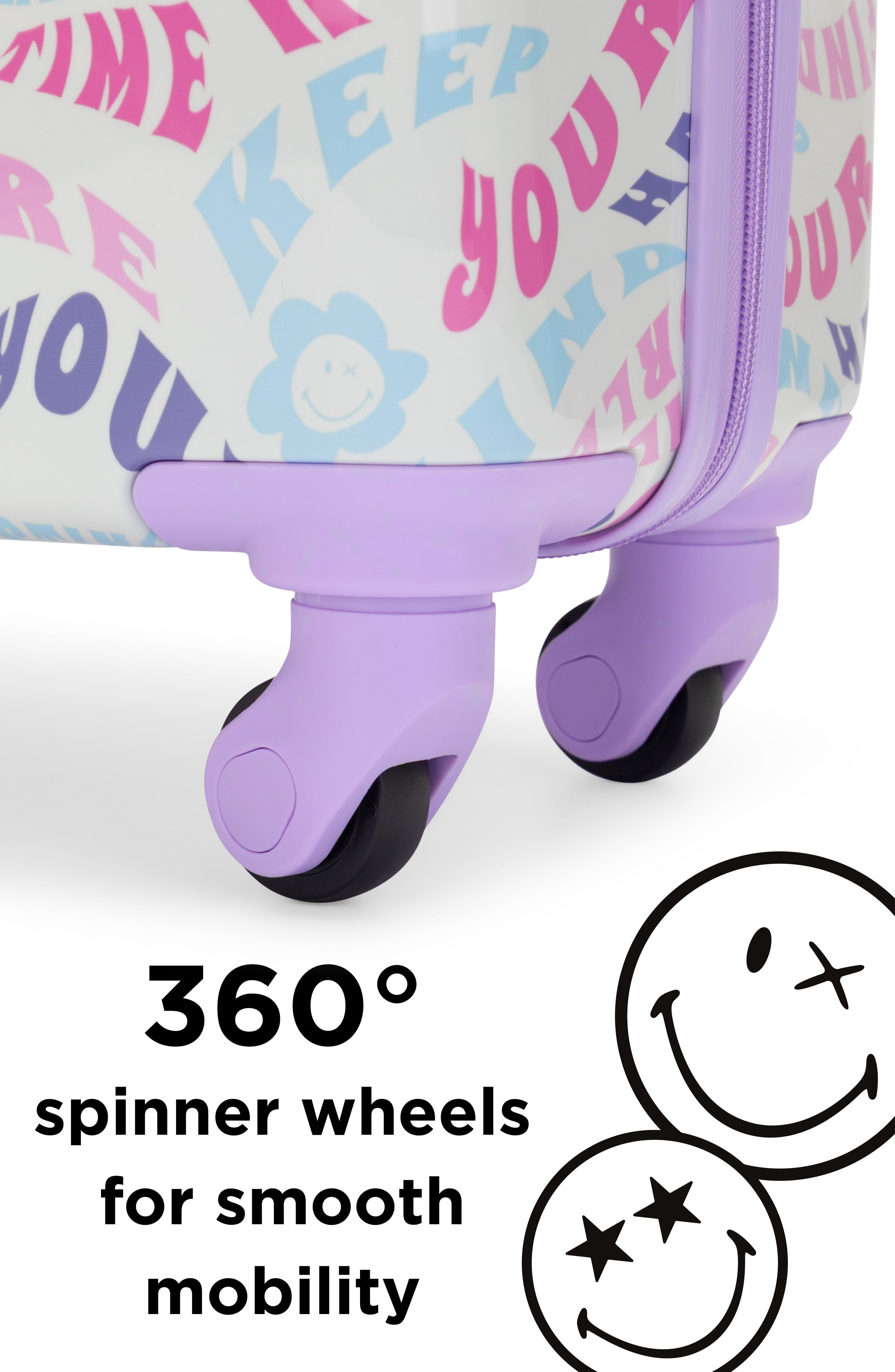 SMILEYWORLD Happy Traveler 18" Airline Approved Carry-on Suitcase