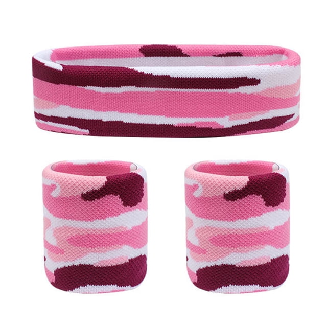 Ensemble de Bandeaux de Sudation 1 Bandeau et 2 Bracelets pour Sports et Plus